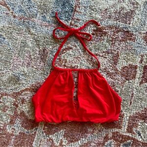 Frankie's Bikinis Red Halter Top